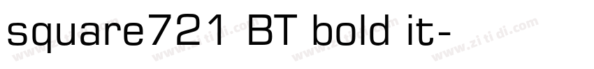 square721 BT bold it字体转换